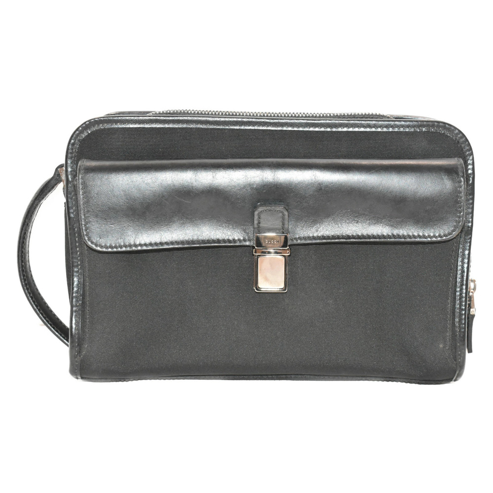 GUCCI Shoulder Bag Black Leather Handbag